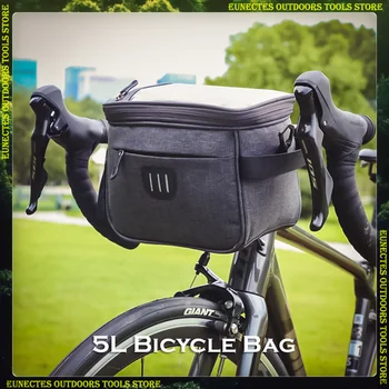 5L daugiafunkcinis dviračių, kalnų dviračių galvos maišas gali būti naudojamas kaip pečių maišą MTB Kelių Rankenos Priekiniai Maišelį, Dviračių Priedai