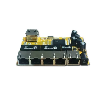 5port industria10/100M MiLink OEM/ODM RTL8367 6port 10/100/1000Mbps gigabit ethernet switch module PCB Pramonės jungiklis modulis