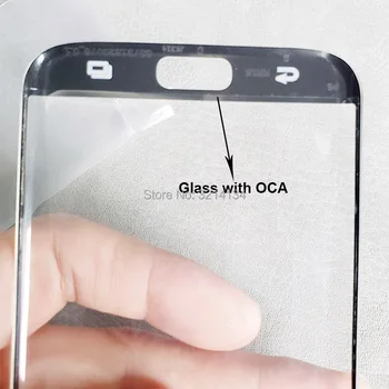 5vnt Priekinio Stiklo Objektyvas su OCA kino Surinkimo Samsung Galaxy S7edge LCD Ekrane, Krekingo Touch Stiklo Pakeitimo