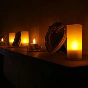 6 Matinio Įkrovimo Flameless Led TeaLight Žvakė w/Difused Votives lempos Kalėdos vestuves 110V/220V pasirinktinai-GINTARO
