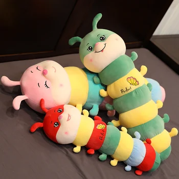 60cm Mielas Caterpillar Pliušinis Žaislas iškamša Minkštas Pliušinis Animacinių filmų Ilgai, Pagalvės, Pagalvėlės, Žaislai, Dovanos Mergaitėms, Vaikams, Miegamojo Puošimas