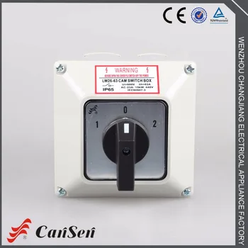 63A Cam Jungiklis 1-0-2 4 Lenkai 16 terminalai su apsauginė dėžutė IP65(CE, TUV) lauko ar įrodymas