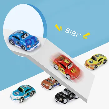 7pcs/set Plastiko Sunkvežimių Žaislai Stumdomas Didelis Sunkvežimis Mielas Mini Transporto priemonės Modelio, Traukti Atgal, Automobilio Vaikų Švietimo Žaislas Berniukams Gimtadienio Dovana