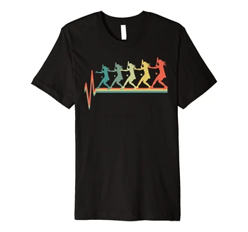 80-ųjų Retro Teniso Širdies Teniso Mergina Premium T-Shirt
