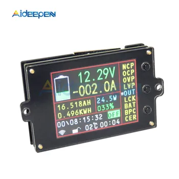 80V 500A Spalvingas LCD Ekranas Baterija Kulono Counter DC Voltmeter Ammeter Wattmeter Talpa Detektorius DC Energijos Galios Matuoklis