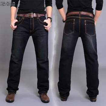 82 Nemokamas pristatymas Pavasarį & vasaros vyriškų drabužių plius dydžio kelnės tiesios Visas Ilgis atsitiktinis džinsus vyrų laisvas kelnes