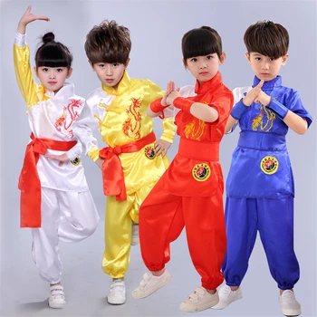 8Style Tradicinės Kinų Apranga Vaikams Kungfu Wushu Chi Vienodas Shaolin Kovos Menų Etapo Rezultatus Kung fu Kostiumai