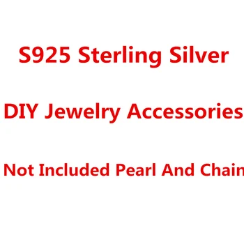 925 Sidabro Žiedas Natūralių Gėlavandenių Perlų Žiedai Be Pearl Reguliuojamas Tuščias Aksesuarai Moterims, Sidabro ir Aukso Spalvos Užsakymą
