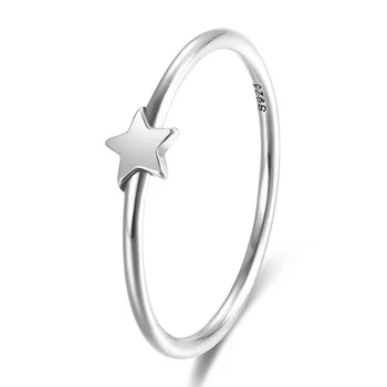 925 Sterlingas Sidabro Žiedai Skanėstas bižuterijos Minimalizmo Žvaigždės Žiedai Smulkūs Papuošalai Šalies Žiedai Dovana Moterims