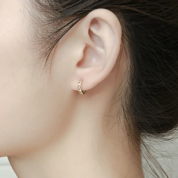 925 Sterlingas sidabro auskarai, žiedai, Moterų Auskarai Sidabro žavesio moterų Aukso moterų ausies sagtis Augalų formos sidabro papuošalai