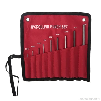 9Pcs Patvarus Plieno Roll Pin Punch Nustatyti Įrankių Rinkinys, skirtas pašalinti Smeigtukai Profesinės D18 20 Dropshipping