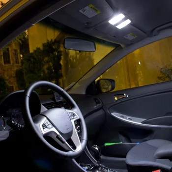 9pcs Baltas Automobilis LED Lemputės Interjero Paketas Rinkinys 2011-M. Hyundai Sonata Žemėlapis Dome Kamieno Licenciją Plokštelės Šviesos