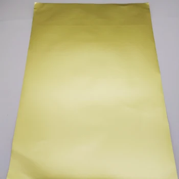 A4 formato Tuščią Matinis Aukso Ženklo Popieriaus 210x297mm Lipni Lipdukas, skirtas Lazerinis Spausdintuvas
