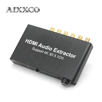 AIXXCO HDMI splitter garso dekoderis 4K HDMI 5.1 garso dekoderis 