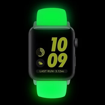 AKGLEADER Šviesos Diržu, Apple Watch Serijos 4 5 40/44mm Sporto Watchband Minkštos Gumos Juostos 