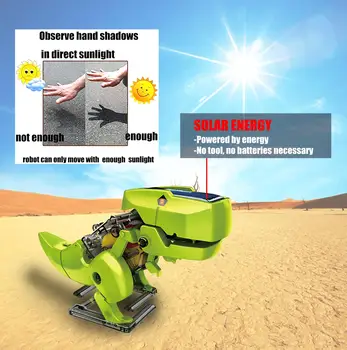 ASPPOPO KAMIENINIŲ Švietimo Žaislai, Saulės energia Robotas 3 in 1 