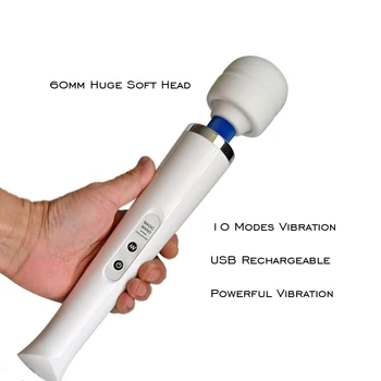 AV Magic Wand Vibratoriai USB Įkraunamas Belaidis Vibratorius Didelis Dildo Klitorio Massager Sekso Žaislas, skirtas Moters Suaugusiųjų AV Stick Vibratorius
