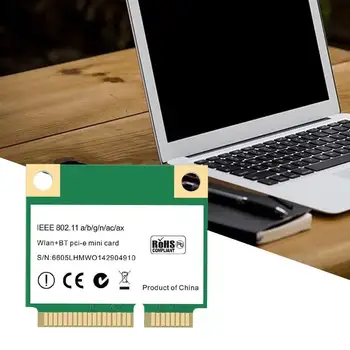 AX3000H Mini PCI-E WiFi 6 Belaidžio Tinklo Kortelė 2.4 / 5G 802.11 ac / Ax MU-MIMO Bluetooth 5.0