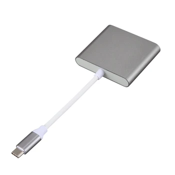 Adaptador USB-C, HDMI, USB, C Tipo HDMI Kabelis USB C HDMI 4K USB-C 3 Hub Para Apple Aire