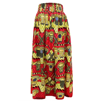Afrikos drabužiai moterims mados sijonas vaškas sijonas tradicinių drabužių spausdinti aukštos juosmens ilgas sijonas plius Dydis Afrikos drabužiai