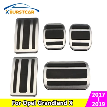Akceleratoriaus, Stabdžių ir Sankabos Pedalų Rinkinį Plokštė Stiliaus Dangtelis Opel Grandland X 2017 2018 2019 Reikmenys, Auto Manual AT/MT
