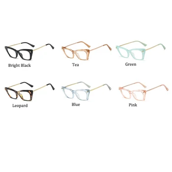 Akiniai, rėmeliai moterų mados mados Aikštė Skaidrus optiniai stiklai 2020 Naujų aiškių retro Metalinio rėmo akiniai