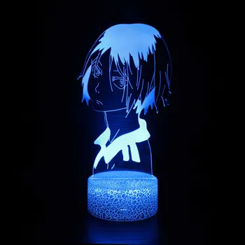 Akrilo 3d Naktį Šviesos Anime Haikyu Kozume Kenma LED Stalo Lempa Vaikams, Vaikų, Miegamojo Deco naktinė lempa Manga Dovana Bokuto Lempos