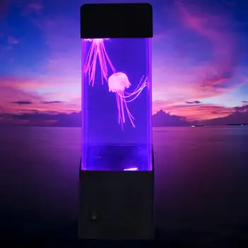 Akvariumas medūzų Naktį Šviesos diodų (LED) Apšvietimo Vaikas Naktiniai Dekoratyvinės Lempos vaikų Stalo Žuvų Bakas Dovana vaikui USB Powered