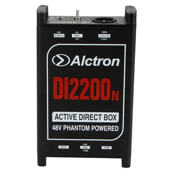 Alctron DI2200N aukštos kokybės 48V phantom varomas aktyvus DI box skirta priemonė su aukštu išėjimo lygiu