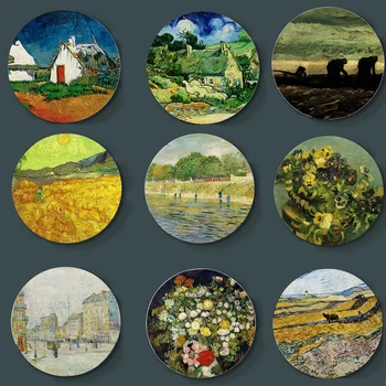 Aliejaus Tapybai Kapitonas Van Gogh Sienos Kabo Gražus Keramikos Plokštės Aukštos Kokybės Sienų Ekranas Meno Plokštė