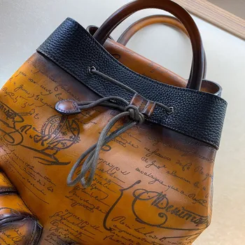 Andonaimi maišeliai, Rankų darbo odos karvės odos mados tendencija pečių maišą kelionės krepšys vyrų krepšiai moterims krepšiai