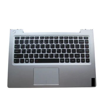 Anglų NAUJO nešiojamojo kompiuterio klaviatūra Lenovo U330p U330 U330T klaviatūra su sidabro atveju Palmrest Touchpad MUS