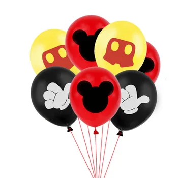 Animacinių Filmų Skaičius Gimtadienis Mickey Minnie Juoda Numeriai Nustatyti Dekoracijos Reikmenys Kūdikių Dušas, Oro Globo Aliuminio Folija Balionas