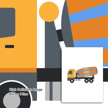 Animacinių filmų Krano Buldozeris Roller Truck, Šakiniai Šiaurės Plakatai ir Spausdina Sienos Meno Tapybos Drobės Sienos Nuotraukos, Vaikų Kambario Dekoro