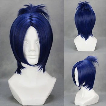 Anime ATGIMSTA! Rokudou Mukuro Cosplay Perukas Mėlyna Trumpas Aukštos temperatūros pluošto Sintetinės Stiliaus Plaukų Perukai + Perukas Bžūp