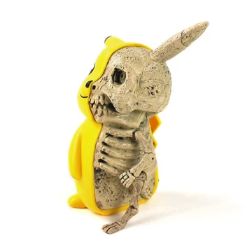 Anime Cartoon Geltona Elfai pelės Skeleto Anatomijos PVC Pav Kolekcines Juokinga Modelis Žaislas Dovanos Vaikams