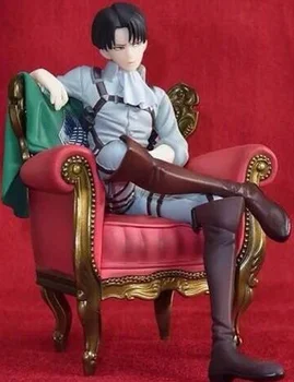 Anime Duomenys Ataka Titan Levi Akermano PVC Žaislai Veiksmų Figma Rivaille Sofa-lova, Kolekcines, Ichiban Levi Modelis Brinquedos Pav.