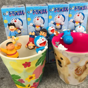 Anime Paveikslas Apie 4 CM Mielas Doraemon Lėlė, Vaikams, Dovanų 10 Stilius Pav Žaislai Mini Žaislai, Dovanos Vaikams Q Posket Taurės Kraštas Lėlės