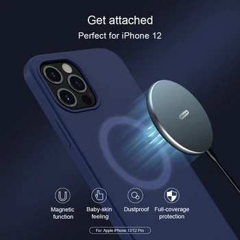 Apple iPhone 12 Pro Max Atveju NILLKIN Flex Pure Pro Magnetic Silikoninis Galinio Dangtelio 12 Mini