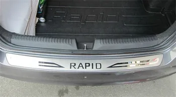 Apsauginę Juostelę Ant Galinės bagažo skyriaus Dangčio Apdaila Slenksčio galinių durų slenksčio automobilių optikos Už 2013-2018 M. Škoda Rapid