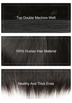 Aptakus Peru Tiesiai Žmogaus Plaukų Ryšulius Su Priekinės Gamtos Remy Human Hair 3 Ryšulius Su 13X4 Nėrinių Priekio Su Kūdikio Plaukų
