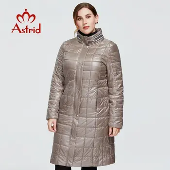 Astrid 2020 Naujas Rudens-Žiemos moteriškų paltų moterų Vėjo šiltas ilgas parko Pledas plona Striukė didelių dydžių za moterų drabužių 9386