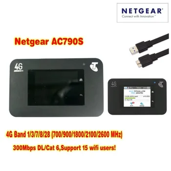 Atrakinta Netgear Aircard 790s (plius antena 2vnt ) 300Mbps 4G Mobiliojo Hotspot wifi Maršrutizatorių (4G Azijoje, Afrikoje,Amerikoje,Europoje)