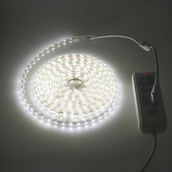 Atsparus vandeniui AC220V LED Juosta 5050 SMD 60leds/m LED šviesos Sodas, Lauko Apdailos String light+EU Plug LED šviesos juostelės juostelės