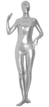 Aukso Metalo Spandex Bodysuit Lycra Blizga Catsuit Seksualus Unisex Zentai Viso Kūno Kostiumas Kostiumas Šalis Šlapias Atrodo, Vienas Gabalas Unitard