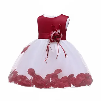 Aukštos klasės Naujagimių mergina dres Gėlių mergaitė baby Princess Suknelės Kūdikių, Mergaičių 1-os Metų Gimtadienio Suknelė Kūdikių vestuvių apranga