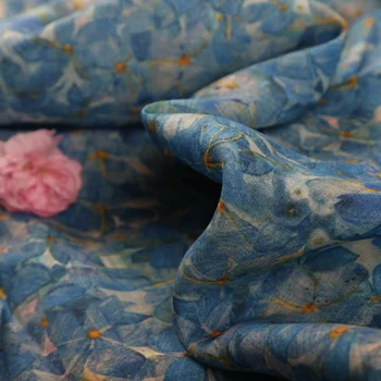 Aukštos klasės luckyblue ramės (kiniškosios dilgėlės) spausdinti medvilnės audinio Vestuvinė Suknelė Tiulio Sijonas Medžiagos, audiniai kratinys kumas telas por metro