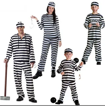 Aukščiausios kokybės Kalėjimo Vienodi Kostiumai vaikams, Suaugusiems, Poroms Kalėjimo Uniformą Serija Kostiumas Helovyno Cosplay Šalies Drabužių
