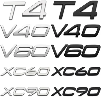 Auto šildomos Galinės Bagažinės XC60 XC90 V40 V60 S60 T4 Laišką, Etiketės, Vardinės Ženklelis Lipdukas Automobilių Reikmenys 