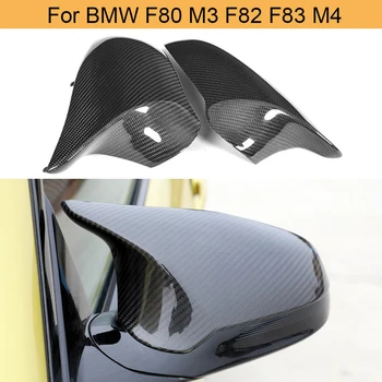 Automobilio galinio vaizdo Veidrodėlio Dangtelis BMW F80 M3 F82 F83 M4 - 2019 Anglies Pluošto Šoninis Veidrodis Apima Kepurės Pakeitimas Tik LHD
